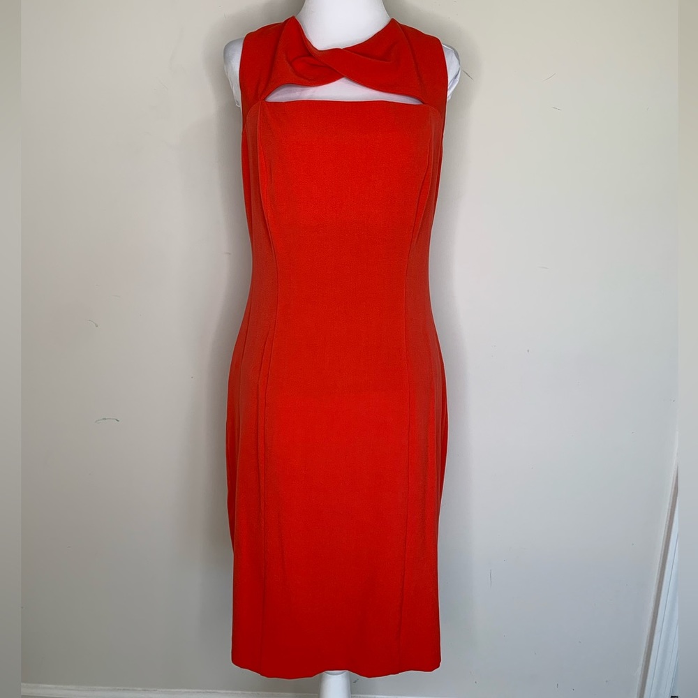 BN4 New York & Company Sexy Red Cut Out‎ Party Dress Size 10